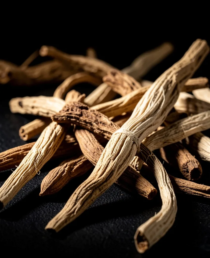 Botanical root fiber details
